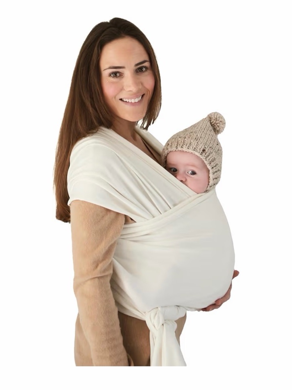 mushie Cream Baby Head Support Pillow